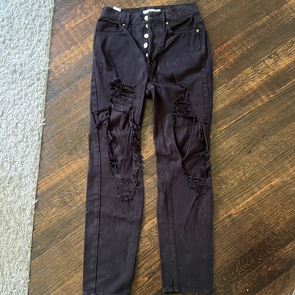 Black ripped pacsun mom jeans